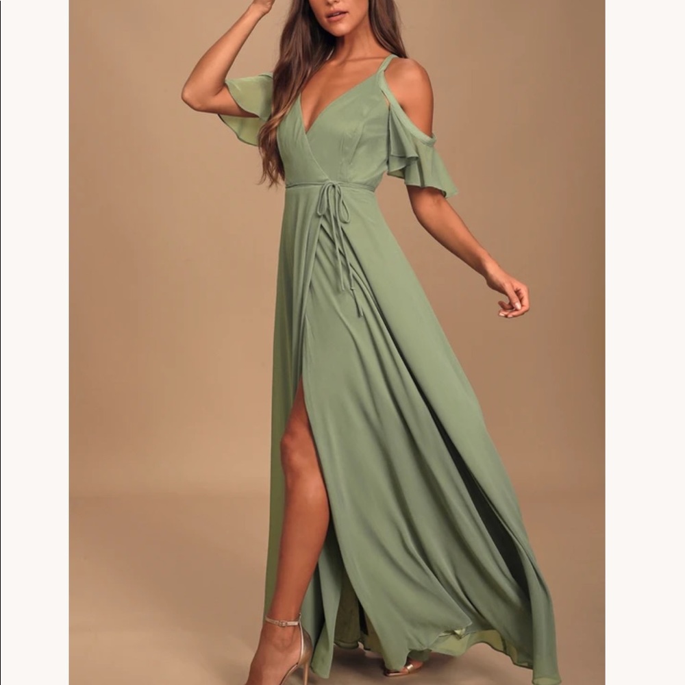 Lulus sage green Easy listening dress